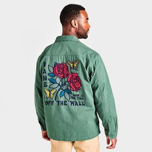 Vans Logan Station Jacket in Green/Duck Green Size Large 100% Cotton/Twill - 5808249