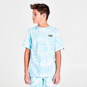 Vans Kids&apos; Burst Tie-Dye T-Shirt in Blue/Aquatic Size XL - 5802401
