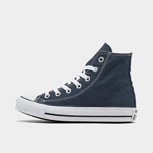 Converse Women&apos;s Chuck Taylor High Top Casual Shoes in Blue/Navy Size 11.0 Canvas - 2196643