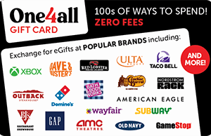 One4All eGift Card Multi-Store Gift Card- One4All_100