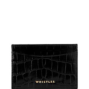 Whistles Croc Embossed Leather Card Holder- 3374423