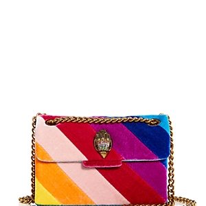 Kurt Geiger London Mini Kensington Velvet Stripe Crossbody- 4170304