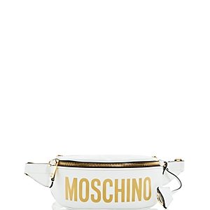 Moschino Logo Print Leather Belt Bag- 4156837