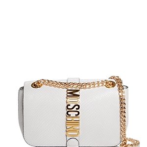 Moschino Snake Embossed Leather Crossbody- 4156836