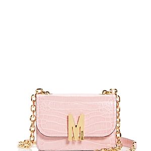 Moschino Croc Embossed Leather Crossbody- 4224502