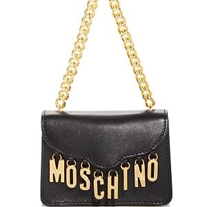 Moschino Logo Charms Convertible Leather Belt Bag- 4224501