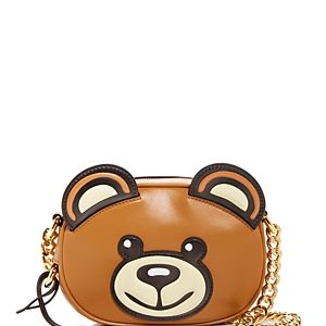 Moschino Teddy Bear Face Leather Shoulder Bag- 4224507