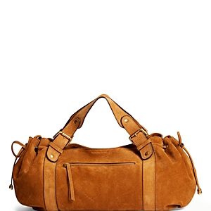 Gerard Darel 24H Zip Suede Handbag- 4277329