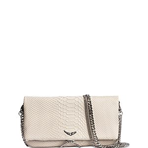 Zadig & Voltaire Rock Savage Flash Embossed Leather Clutch- 4245838