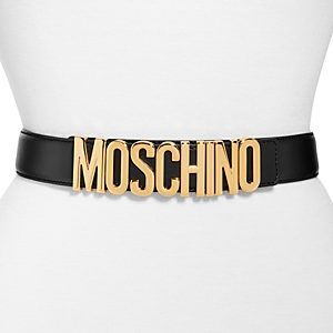 Moschino Women's Logo Buckle Leather Belt- 4365566