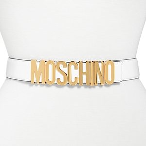 Moschino Women's Logo Buckle Leather Belt- 4362928