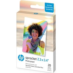 Hp Sprocket 2.3 x 3.4 Peel & Stick Glossy Photo Paper- 4377071