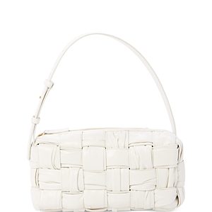 Bottega Veneta Brick Cassette Plisse Leather Shoulder Bag- 4450167