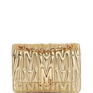 Moschino Quilted Monogram Leather Shoulder Bag- 4492636