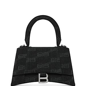 Balenciaga Hourglass Small Denim Monogram Top Handle Bag- 4452209