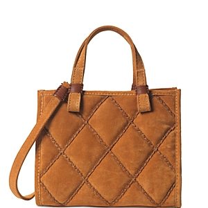 Callista Mini Quilted Suede Tote- 4483275