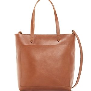 Madewell The Zip Top Medium Leather Transport Tote- 4508040