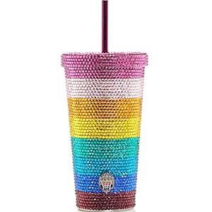Kurt Geiger London Rainbow Stripe Crystal Embellished Tumbler- 4559406