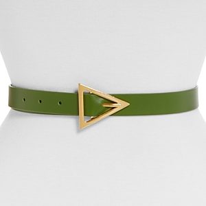 Bottega Veneta Women's Triangle Buckle Leather Belt- 4311583