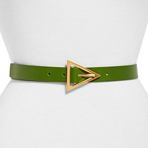 Bottega Veneta Women's Triangle Buckle Leather Belt- 4598247