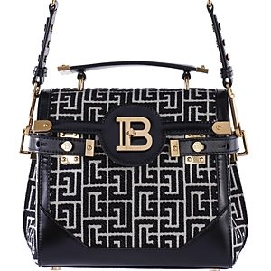 Balmain BBuzz 23 Monogram Jacquard Satchel- 4547493