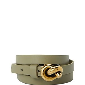 Bottega Veneta Women's Gold Tone Knot Leather Belt- 4622486