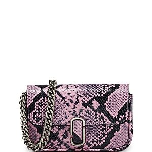 Marc Jacobs The Snake-Embossed J Marc Mini Shoulder Bag- 4658674