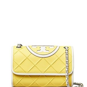 Tory Burch Small Fleming Soft Patent Border Convertible Shoulder Bag- 4667854