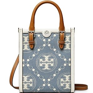 Tory Burch Mini T Monogram Denim Tote- 4661684