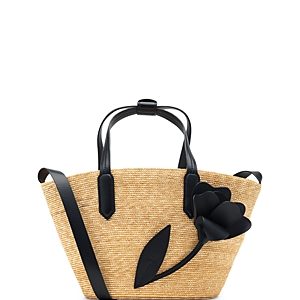 Oscar de la Renta Small Tulip Raffia Tote- 4619319