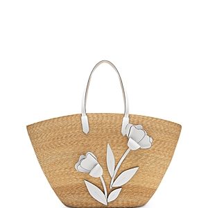 Oscar de la Renta Large Tulip Raffia Tote- 4619322
