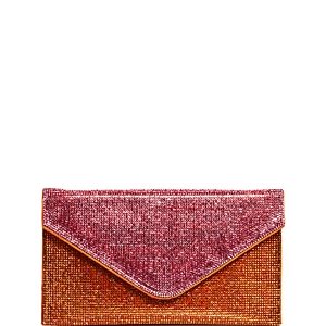 Aqua Colorblock Beaded Envelope Clutch - 100% Exclusive- 4679165