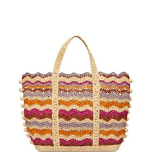 Vanessa Bruno Cabas Large Stripe Raffia Tote- 4626268