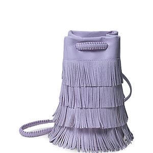 Callista Leather Fringe Pouch Crossbody- 4717749