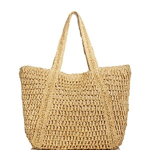 Aqua Slouchy Straw Tote - 100% Exclusive- 4536244