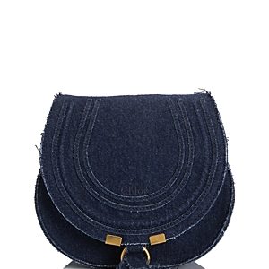 Chloe Marcie Small Denim Saddle Bag- 4719044