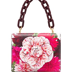 Oscar de la Renta Tro Dahlia Printed Saffiano Leather Mini Bag- 4726710