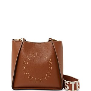 Stella McCartney Mini Grainy Studded Logo Crossbody- 4707424