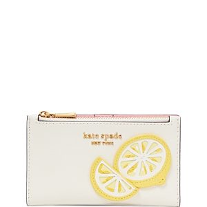 kate spade new york Lemon Drop Saffiano Leather Small Slim Bifold Wallet- 4720757
