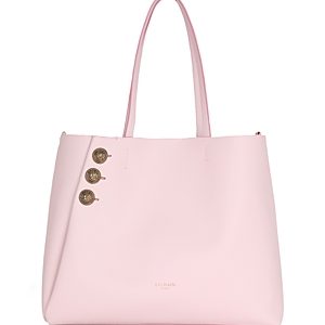 Balmain Embleme Large Leather Shopping Tote with Removable Pouch- 4705552