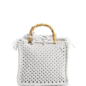 Lusana Blake Crochet Top Handle Bag- 4752606