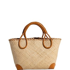 Lusana Sunrise Mini Woven Tote- 4752609