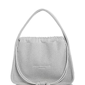Alexander Wang Ryan Metallic Knit Drawstring Bag- 4536561