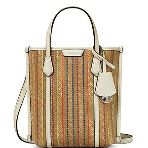 Tory Burch Perry Mini Striped Raffia Tote- 4755469
