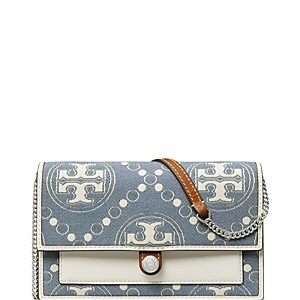 Tory Burch T Monogram Denim Wallet Crossbody- 4755490