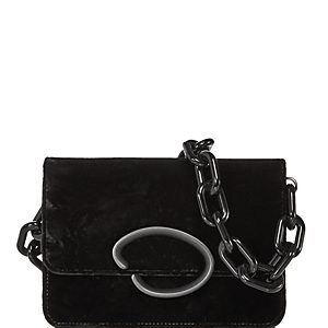Oscar de la Renta O Pouchette Crushed Velvet Mini Shoulder Bag- 4755457