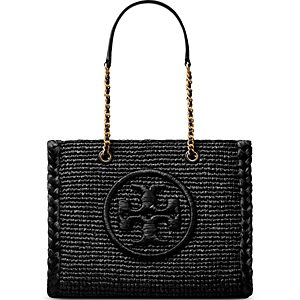 Tory Burch Small Ella Raffia Melange Chain Tote- 4755477