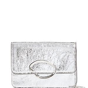 Oscar de la Renta O Pochette Crinkled Leather Crossbody- 4755459