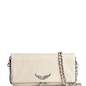 Zadig & Voltaire Rock Swing Your Wings Leather Clutch Bag- 4560863