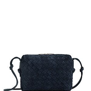 Bottega Veneta Small Intrecciato Suede Leather Camera Crossbody- 4727180